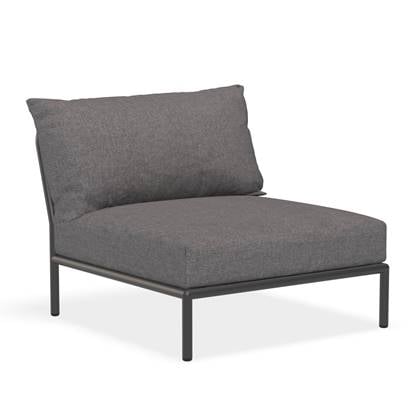 Houe Level2 fauteuil frame donkergrijs stof slate heritage