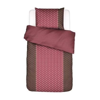 Essenza Tesse Dekbedovertrek Cherry red 140 x 220 cm Rood