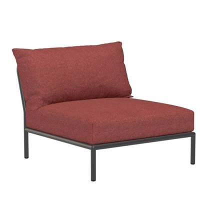 Houe Level2 fauteuil frame donkergrijs stof scarlet heritage