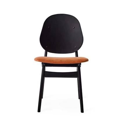 Warm Nordic Noble stoel gestoffeerd Ritz 8008 zwart onderstel