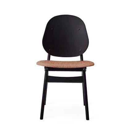 Warm Nordic Noble stoel gestoffeerd Canvas 614 zwart onderstel