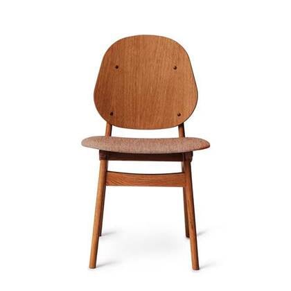 Warm Nordic Noble stoel gestoffeerd Canvas 614 teak onderstel