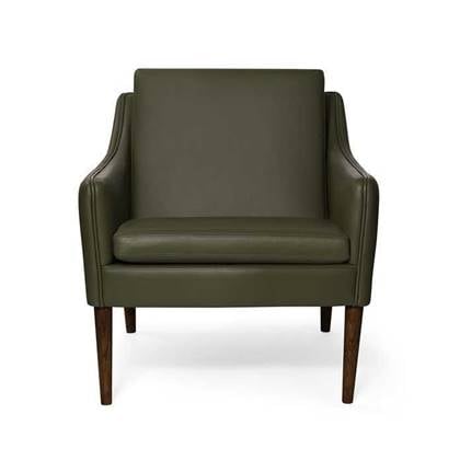 Warm Nordic Mr. Olsen lounge chair walnoot Challenger Green