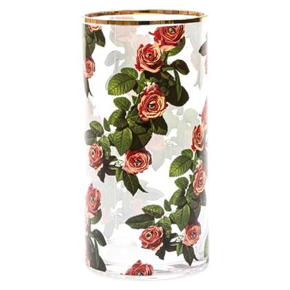 Seletti Toiletpaper Cylindrical vaas medium Roses