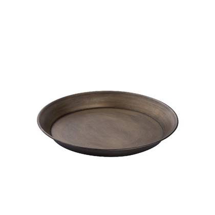 PTMD Schaal Yuba - 30x30x3 cm - Ijzer - Messing