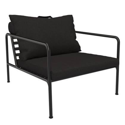 Houe Avon Lounge fauteuil frame zwart stof char heritage