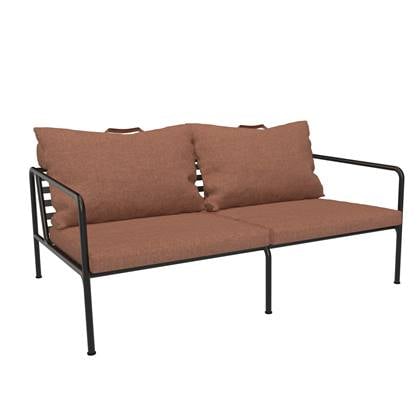 Houe Avon 2-zits loungebank frame zwart stof rust heritage