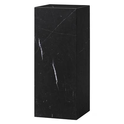 Audo Copenhagen Plinth Pedestal bijzettafel zwart Marquina marmer