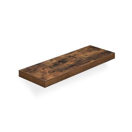 MIRA Home - Wandplank - Wandplank zwevend - Hout - Bruin - 60x20x3,8