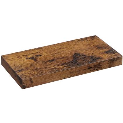 MIRA Home - Wandplank - Wandplank zwevend - Vintage - Hout - 40x20x3.8