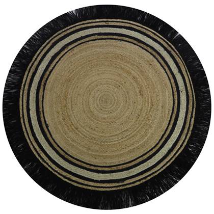 Tapis Petit Tess vloerkleed kindervloerkleed Ø110 black Zwart