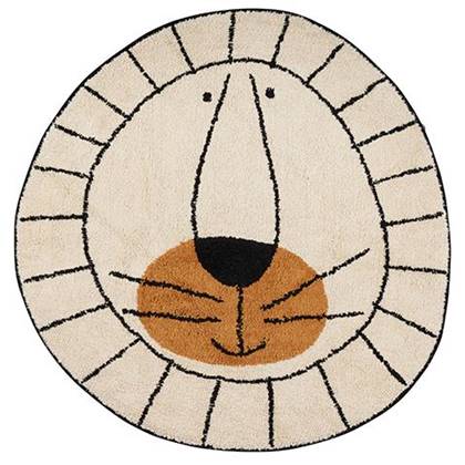Tapis Petit Lion leeuw vloerkleed Ø100 naturel Bruin