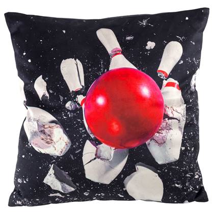 Seletti Toiletpaper kussen 50x50 Bowling Multicolor