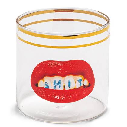 Seletti Toiletpaper glas Shit Multicolor