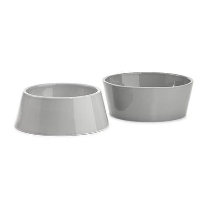 MiaCara Doppio hondenvoerbak small|medium Ø17.4 beton Grijs