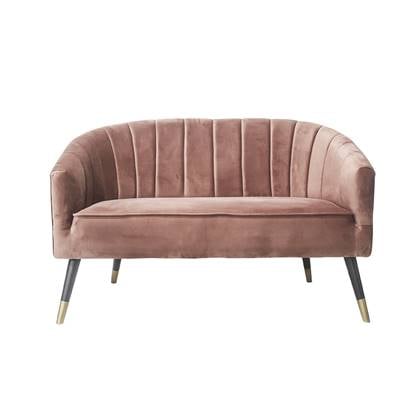 Leitmotiv - Sofa Royal velvet mauve pink