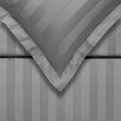 Vandyck Purity Stripe Dekbedovertrek - 140 x 200/220 cm - Grey