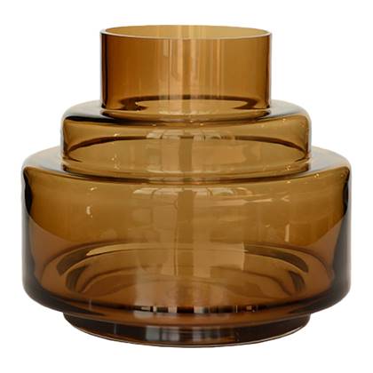 Vase The World Chari Vaas Ø 33 cm - Cognac Bruin