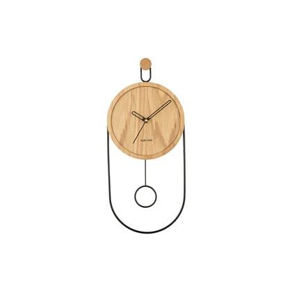 Karlsson Wall clock Swing pendulum light wood veneer