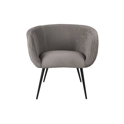 Leitmotiv - Chair Majestic velvet warm grey