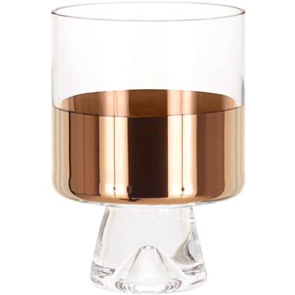 Tom Dixon Tank Low Ball glas set van 2 koper Transparant