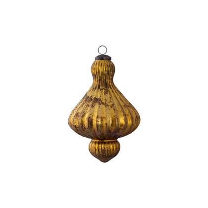 PTMD Kerstversiering Ornament Rickon - 15x15x20 cm - Glas - Goud
