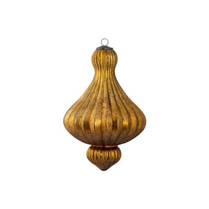 PTMD Kerstversiering Ornament Rickon - 20x20x30 cm - Glas - Goud