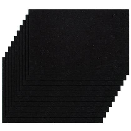 SVJ Deurmat Rechthoekig - 40 x 60 x 1 cm - Kokos - Zwart - Set van 10