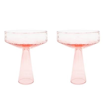 Coupe Claude, roze, set van 2