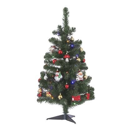 Black Box Trees Joy Kunstkerstboom met 26 Ornamenten en LED Verlichting - H90 cm - Groen