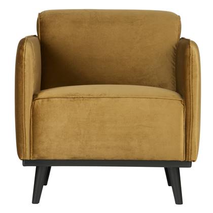 BePureHome Statement Fauteuil - Velvet - Honinggeel