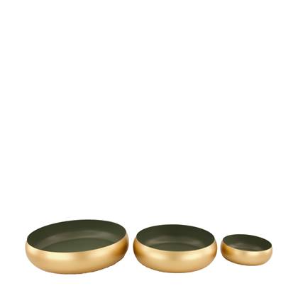 DKNC - Schaal Newcastle - Ijzer - 27.5x6.5cm - Set van 3 - Groen
