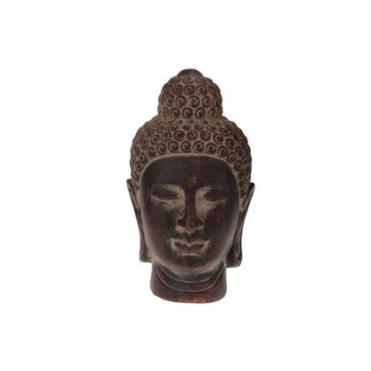 DKNC - Beeld boeddha terracotta - 24x41cm - Grijs