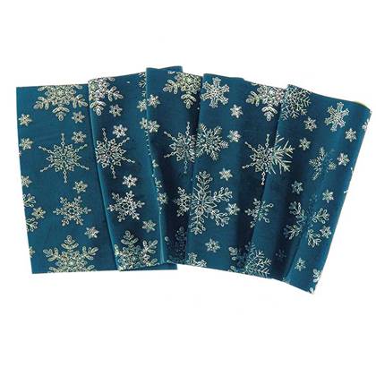 Unique Living - Decofabric Ice Crystal - 28x300cm - Ice Crystal Blauw