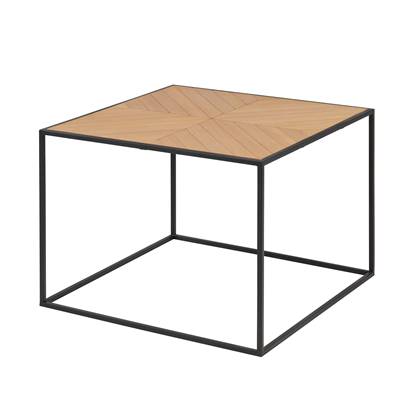 Sil houten salontafel naturel - 60 x 60 cm