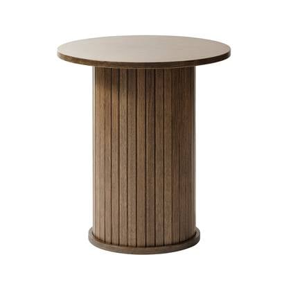 Olivine Lenn houten bijzettafel gerookt eiken - Ø50 cm