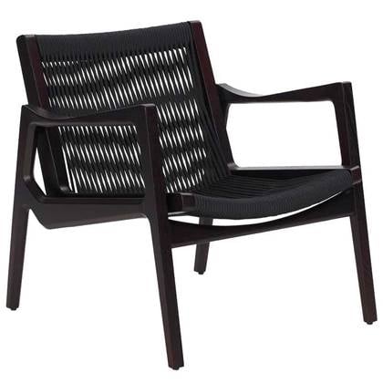 ClassiCon Euvira fauteuil bruin onderstel, zwart koord