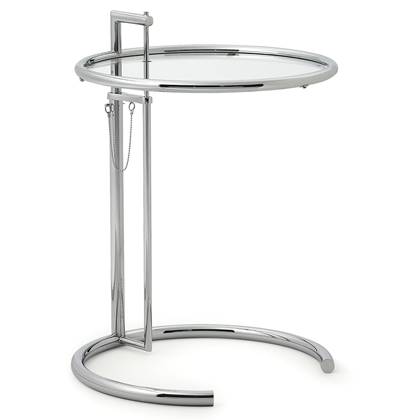 ClassiCon Adjustable Table E 1027 bijzettafel Ø52 helder glas