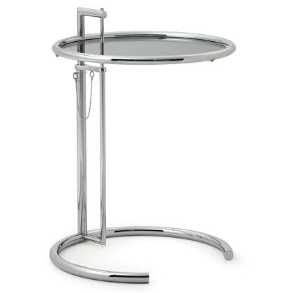 ClassiCon Adjustable Table E 1027 bijzettafel Ø52 donker glas