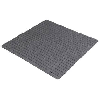 Urban Living Badkamer anti slip mat - rubber - 55 x 55 cm Grijs