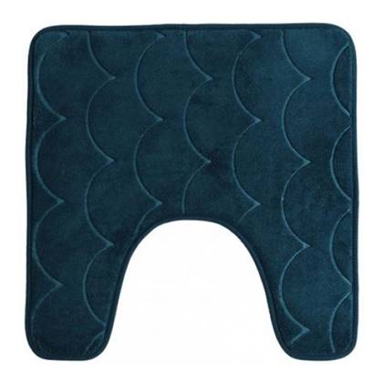 Urban Living WC Badkamerkleedje|badmat tapijt - donker - 49x49cm Blauw