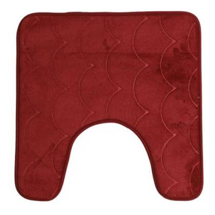 Urban Living WC Badkamerkleedje|badmat tapijt - donker - 49x49cm Rood
