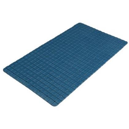 Urban Living Badkamer anti slip mat - rubber - donker - 39x69cm Blauw
