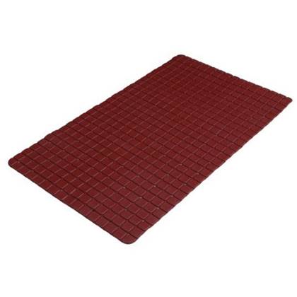 Urban Living Badkamer anti slip mat - rubber - donker - 39x69cm Rood