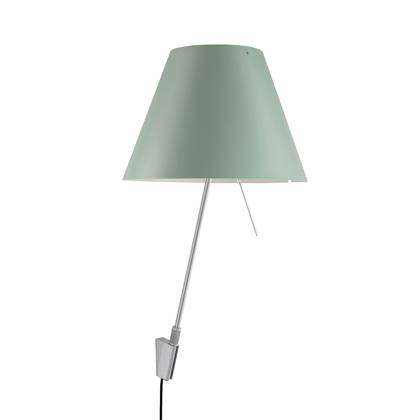 Luceplan Costanza wandlamp met aan-|uitschakelaar aluminium body, kap