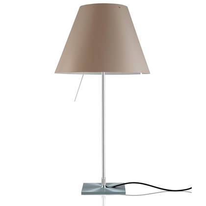 Luceplan Costanza tafellamp vast met uitschakelaar aluminium||Shaded