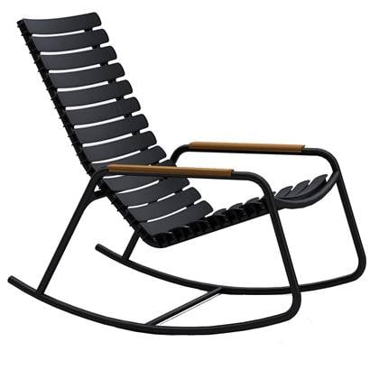 Houe ReClips schommelstoel met bamboe armleuningen zwart