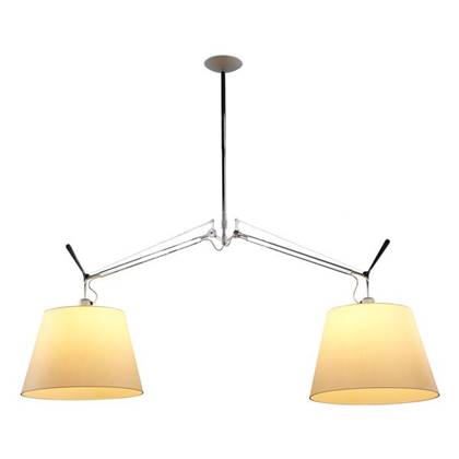 Artemide Tolomeo Basculante 2-arm hanglamp 24cm perkament