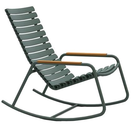 Houe ReClips schommelstoel met bamboe armleuningen groen