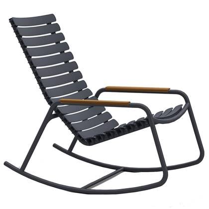 Houe ReClips schommelstoel met bamboe armleuningen grijs